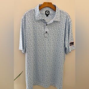 FootJoy Light Blue Floral Golf Shirt